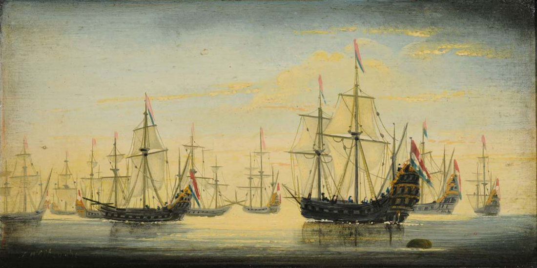 attributed to Thomas Whitcombe: Marine Painting 6 1/2" x 11 1/2" oil on panel signed lower left estimate 400/600 Shipping available within the Continental USA (excludes insurance) $35. International shippers are responsible for arra