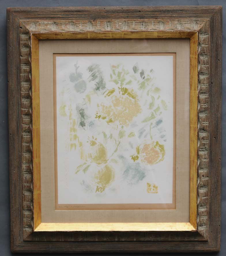 Andre Masson: Pomegranites 13 3/4" x 10 3/4" lithograph signed lower right, numbered 30 of 30 in Heydenryk frame estimate 100/150 Shipping available within the Continental USA (excludes insurance) $60. Internationa
