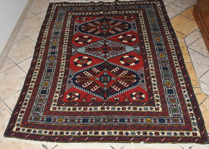Northwest Persian Carpet: 4'5" x 6'3" estimate 350/450 $50 Shipping available within the Continental USA . This amount excludes insurance which will be calculated based upon the selling price. All International shipping will b