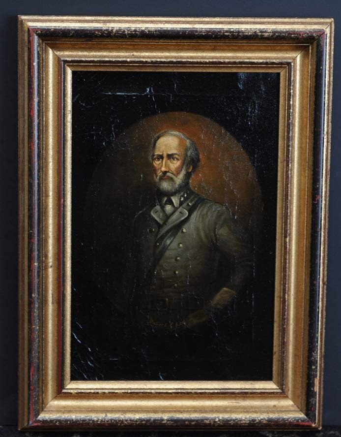 Brian Coole: Robert E. Lee 18" x 12" oil on canvas signed lower right estimate 400/600 Shipping available within the Continental USA (excludes insurance) $45. International shippers are responsible for arranging 3