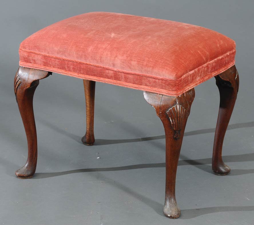 George III Footstool: 18 1/2" high estimate 500/750 Buyer is responsible for arranging 3rd party shipping.