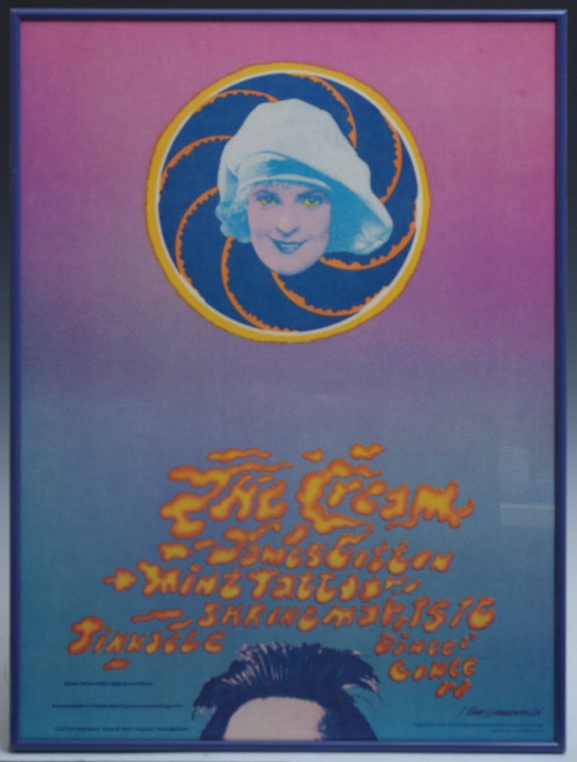 John Van Hamersveld Concert Poster, Shrine Auditorium, Cream (1 of 3)