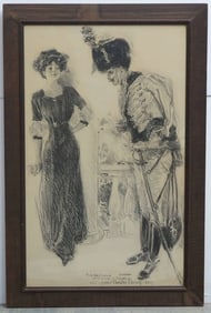 Howard Chandler Christy (1872-1952) Meeting on a Balcony