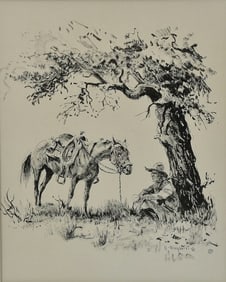 Olaf Wieghorst (1899 - 1988) A Much Needed Repose