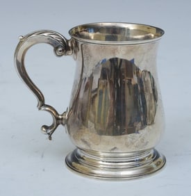 Georgian Sterling Silver Mug hallmarked Fuller White, London, 1754
