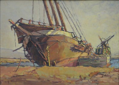 Helen Safford Smith (American, 1871-1954), Fishing Boat, Balboa Island
