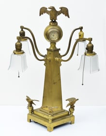 SCARCE Rattler Brass Stanchion Bank Clock, circa 1900