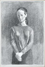 Raphael Soyer Lithograph, Artist's Model Standing