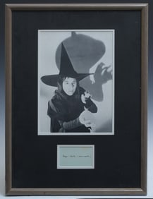 Wizard of Oz, Margaret Hamilton Autograph with Photo