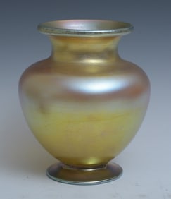 Large Tiffany Favrile Footed Vase