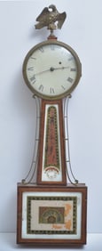 Federal Banjo Clock attributed to Simon Willard, 1802 Patent