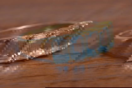 14k Gold Aquamarine Ring