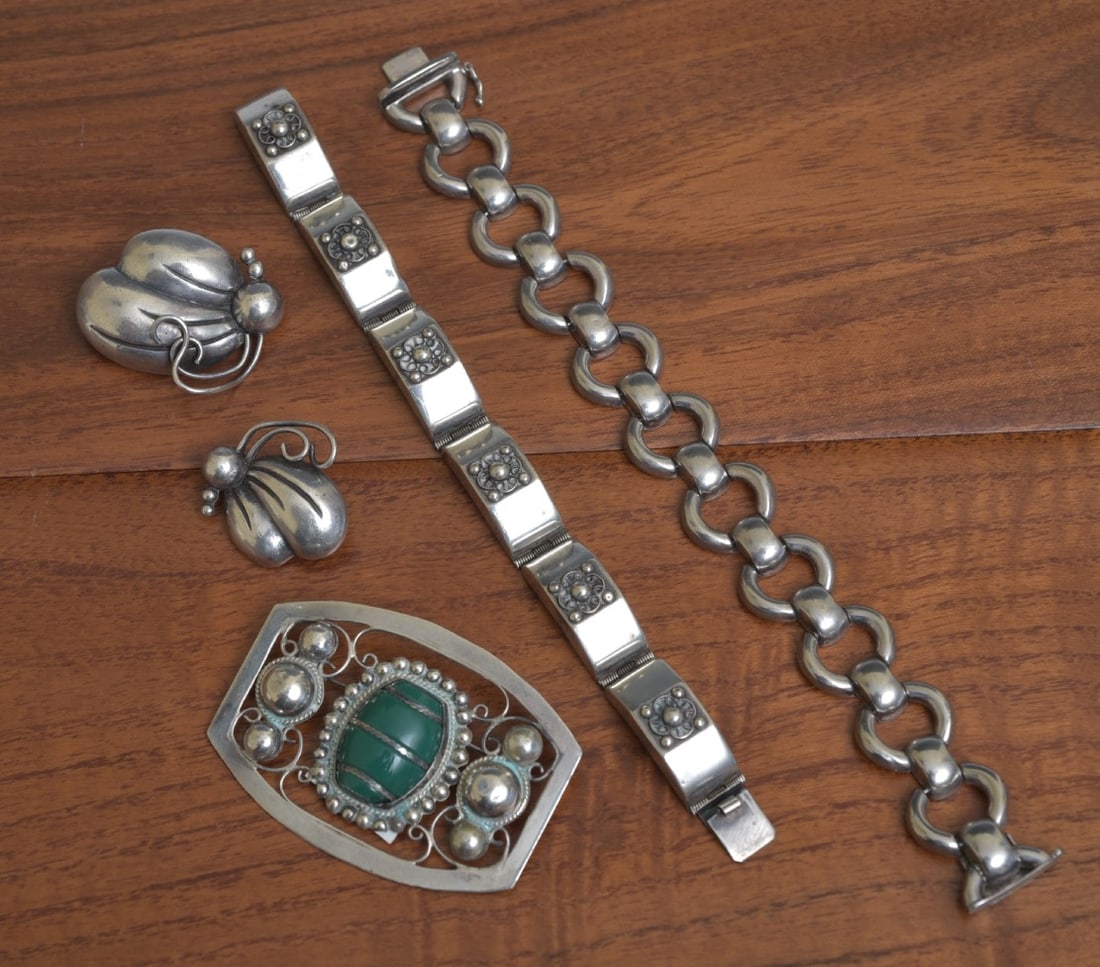 Sterling Silver Bracelets and Brooches (1 of 1)