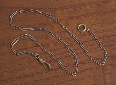 14k White and Yellow Gold Watch Fob