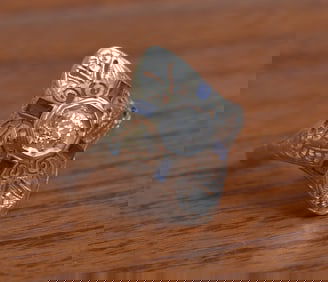 Edwardian 18k White Gold Diamond Ring