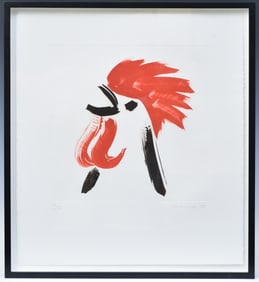 Tom Marioni (born 1937), 13 Stroke Rooster, 1994, signed gravure print