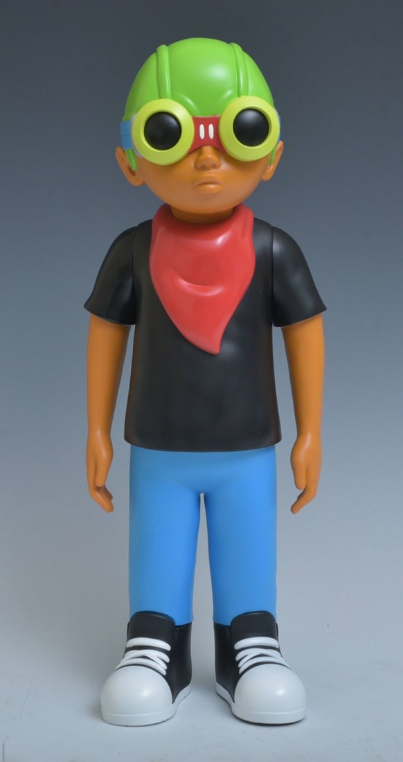 Hebru Brantley / Mindstyle Flyboy 18 Inch Black Tee Vinyl Figure with BOX: Hebru Brantley / Mindstyle Flyboy Black Tee Vinyl Figure with BOX 18 inch high possibly never taken from box IN HOUSE SHIPPING W/I continental USA $45 DURING CHECKOUT CHOOSE "ARRANGE MY OWN