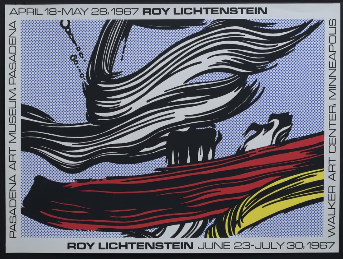 Roy Lichtenstein Exhibition Poster, Walker Art Center, Minneapolis, 1967: Roy Lichtenstein Exhibition Poster, Walker Art Center, Minneapolis, 1967 25"x33" unframed IN HOUSE SHIPPING W/I continental USA $25 (rolled) DURING CHECKOUT CHOOSE "ARRANGE MY OWN SHIPPING" if you'd l