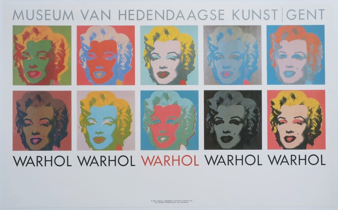 Andy Warhol Exhibition Poster, M. Van Hedendaagse, Amsterdam Kunst (1 of 2)