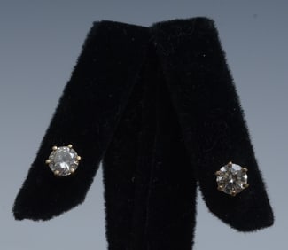 14k Gold Diamond Stud Earrings