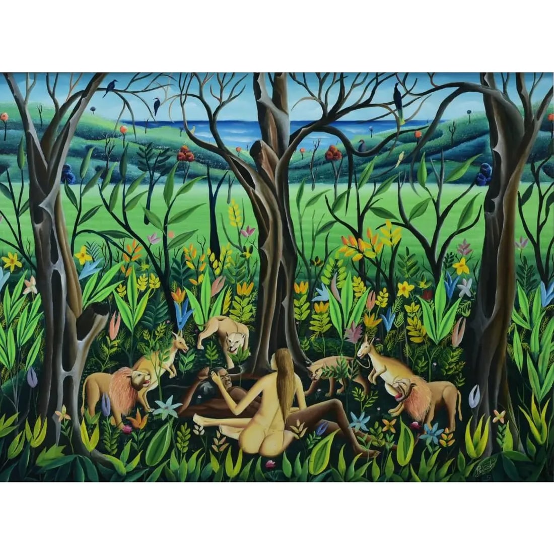 Pierre Augustin (Haitian 1945-2014), Adam and Eve (1 of 5)