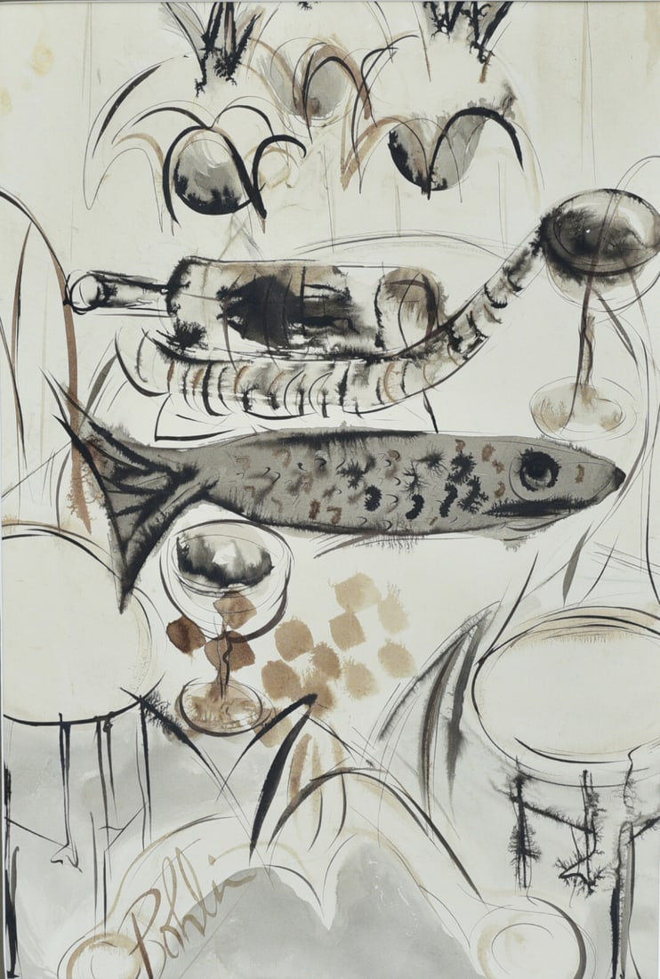 Jonas Bohlin (born 1953), Fish Dinner with a Bottle of Wine (1 of 3)