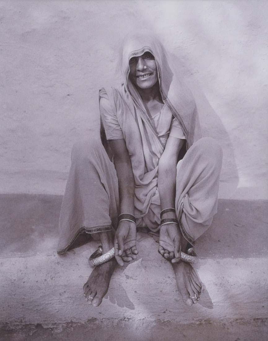 Linda Conner (born 1944), Hindu Woman, India, 1979: Linda Conner (born 1944), Hindu Woman, India, 1979 10"x8" photograph with window mat, 18"x14"pencil signed verso with title at bottom edge unframed IN HOUSE SHIPPING W/I continental USA $35 DURING CHE
