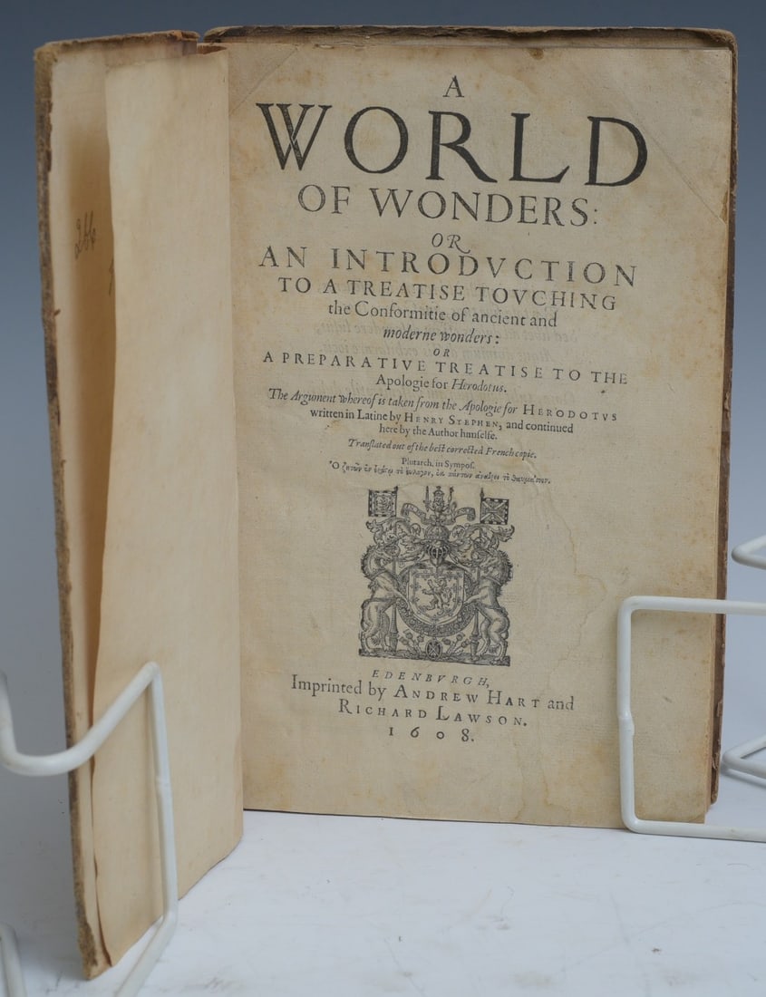 Estienne's World of Wonders, on Herodotus, 1608 (1 of 2)