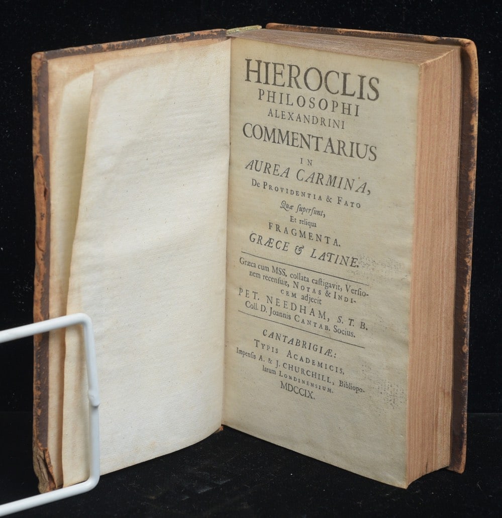 Facing Greek-Latin edition of Hierocles, 1709 (1 of 2)