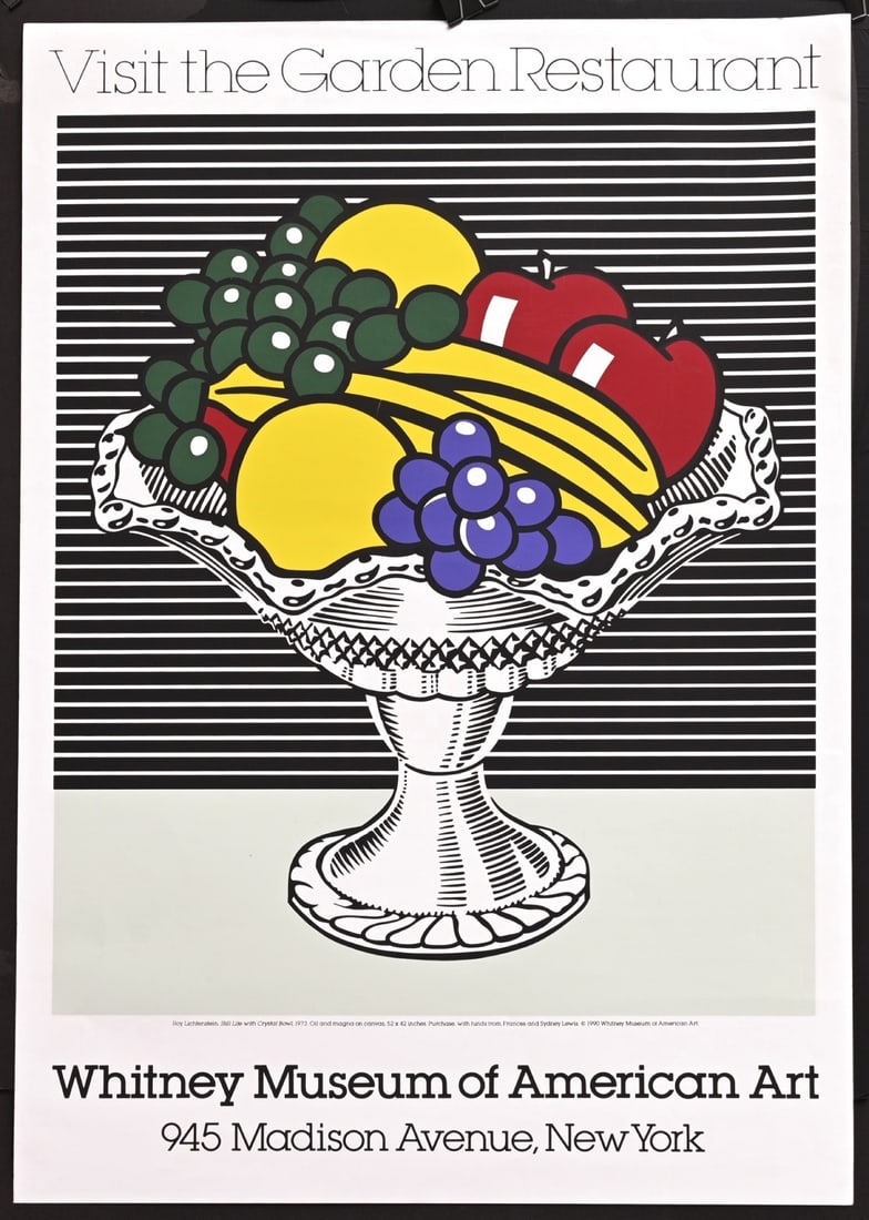 ROY LICHTENSTEIN, Still Life with Crystal Bowl, exhibition poster, 1990 (1 of 2)