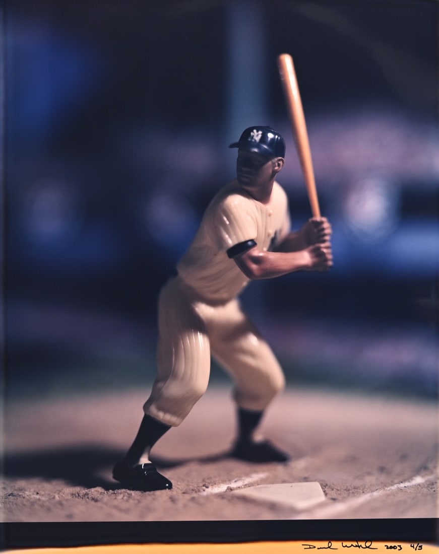 DAVID LEVINTHAL, Mickey Mantle at Bat, photograph: DAVID LEVINTHAL, Mickey Mantle at Bat photograph 29 1/2" x 22" sheet signed lower right and numbered from an edition of 5 unframed Levinthal (born March 8, 1949) is an American photographer who lives 