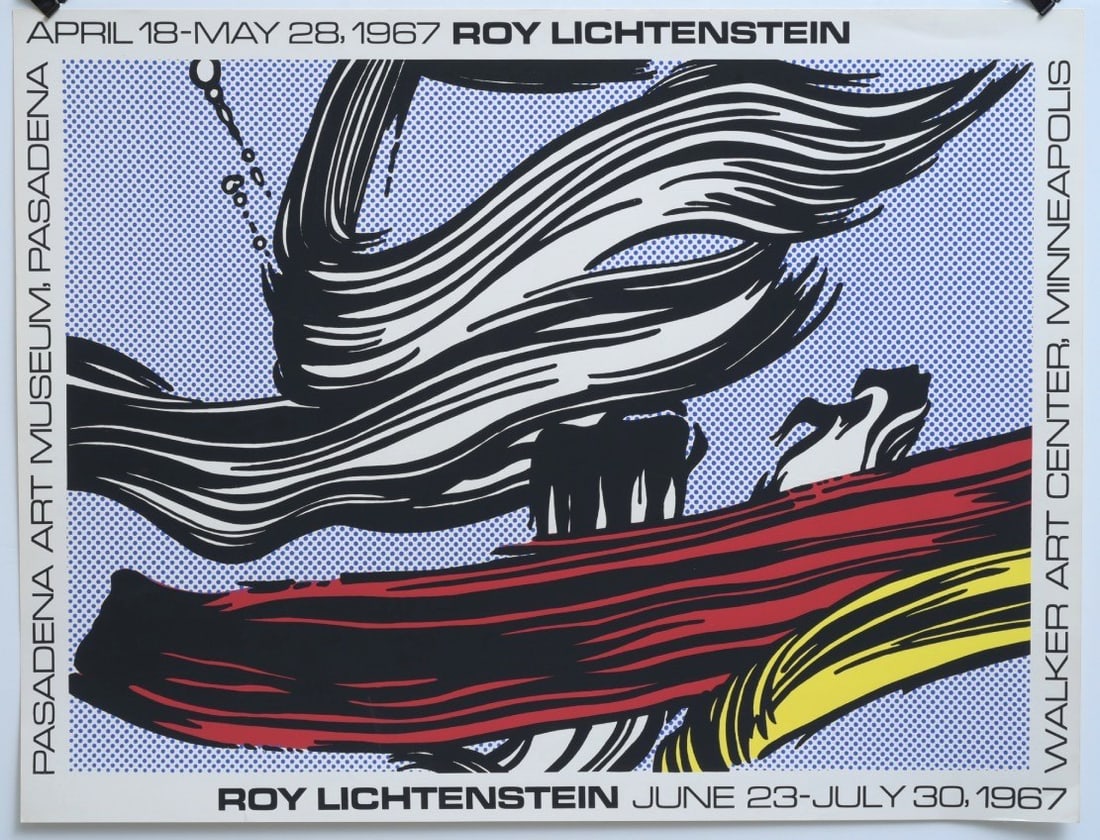 Roy Lichtenstein Brushstrokes, Pasadena Art Museum Exhibition Poster, 1967 (1 of 5)