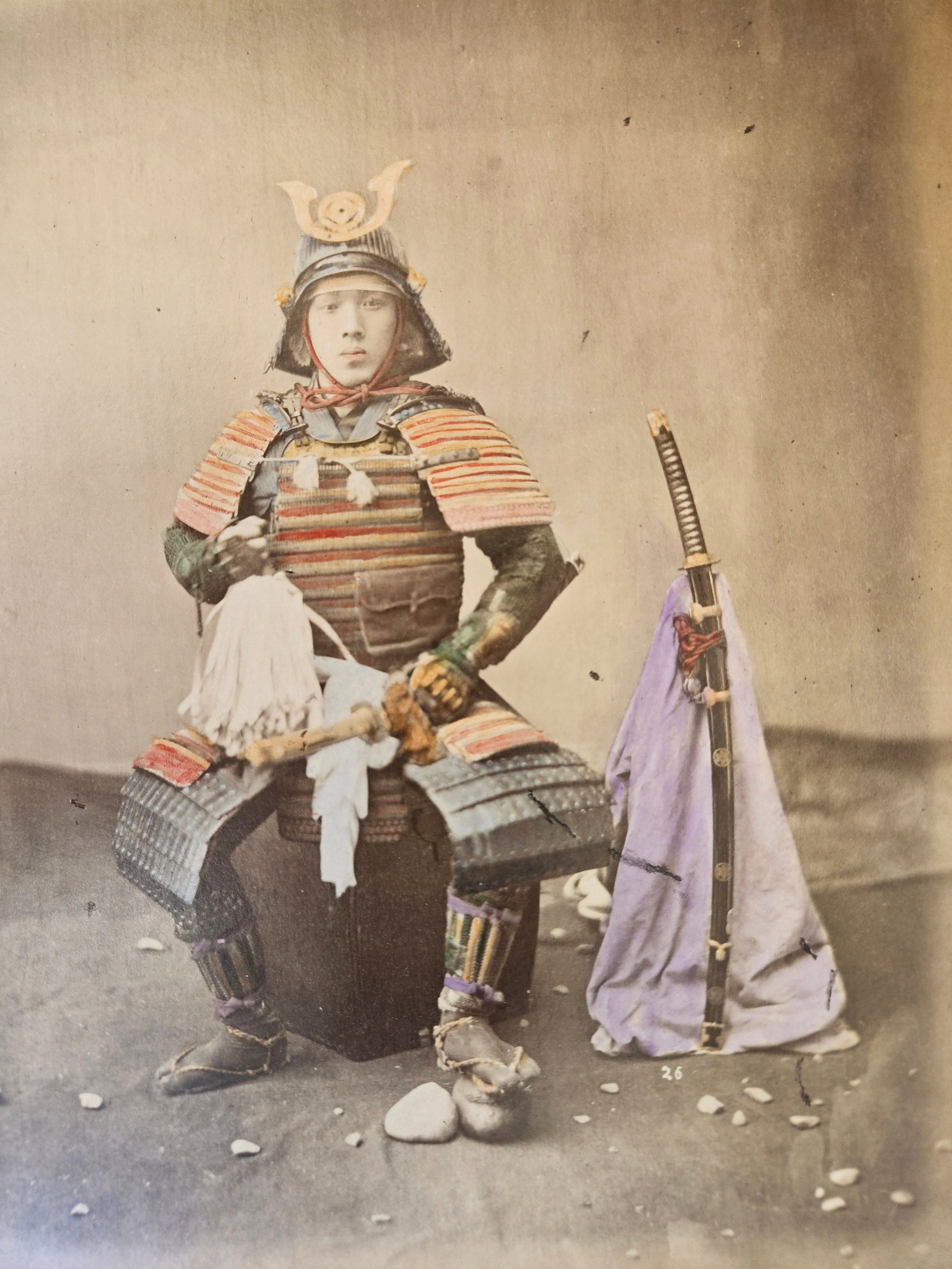 Japanese Meiji Albumen Photo Album, Tamamura of Yokohama, 61 images, circa 1890: Japanese Meiji Albumen Photo Album, Tamamura of Yokohama 61 images, 49 large 8"x10" and 12 small 3 1/4" x 5", most with tissue guards depicts scenes of daily life and town/village views including a co
