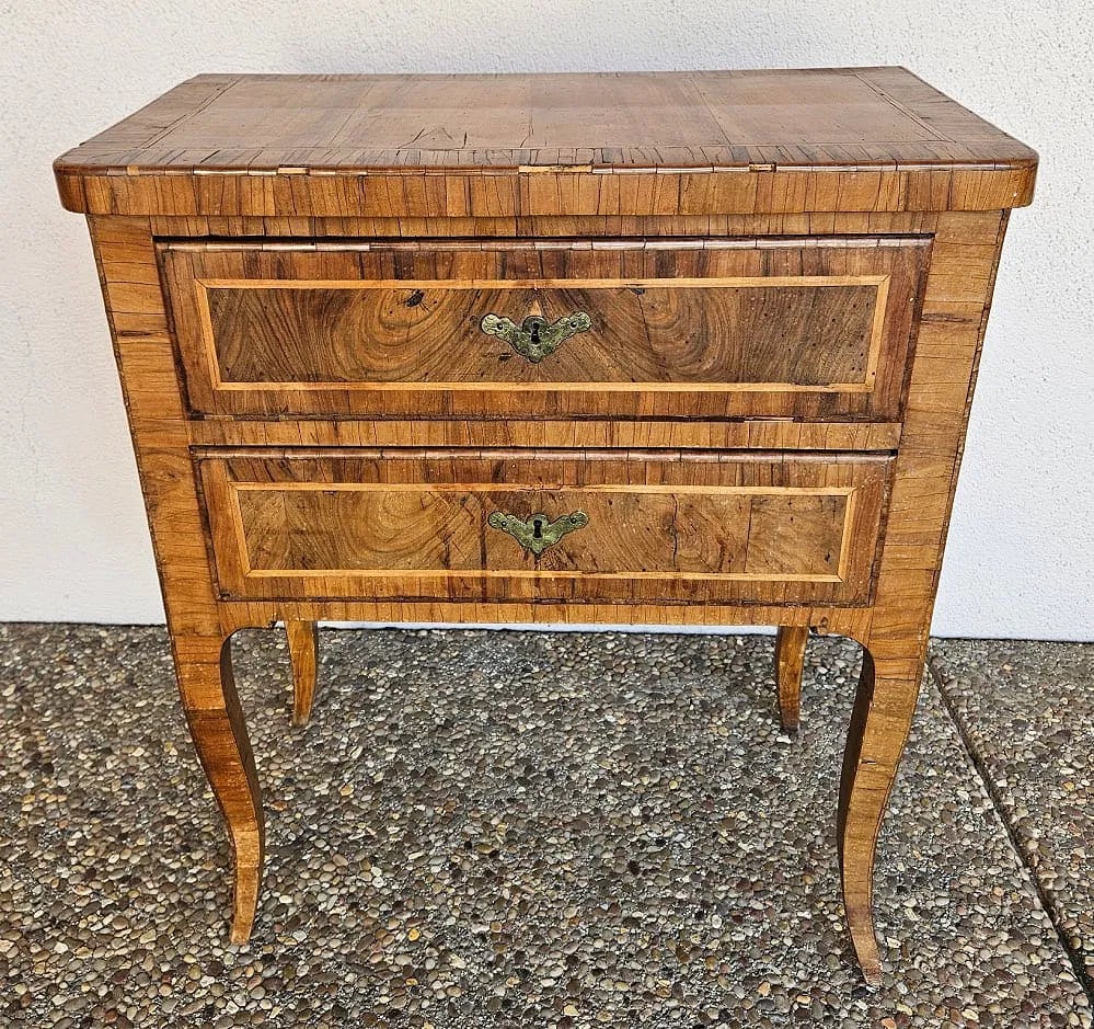 Italian Rococo Inlaid Walnut Commode (1 of 10)