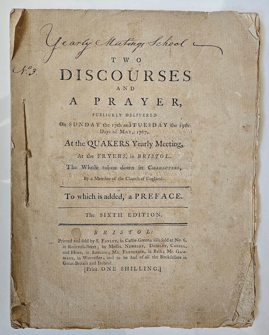 Early Quaker Pamphlet, Samuel Fothergill, (1 of 3)