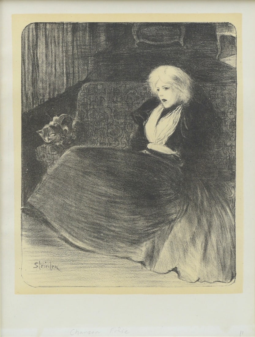 Théophile Alexandre Steinlen (1859 – 1923) Chanson Frele, 1897 (1 of 3)