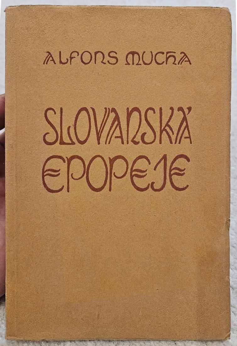 ALPHONSE MUCHA, SLAVIC EPIC, 1928 Exhibition Booklet (RARE): ALPHONSE MUCHA, SLAVIC EPIC, SLOVANSKA EPOPEJE Exhibition Booklet, Czech Graphic Union, Prague, 1928 An exhibition catalog of Mucha's paintings treating themes from Slavic history in his Slavic epic s