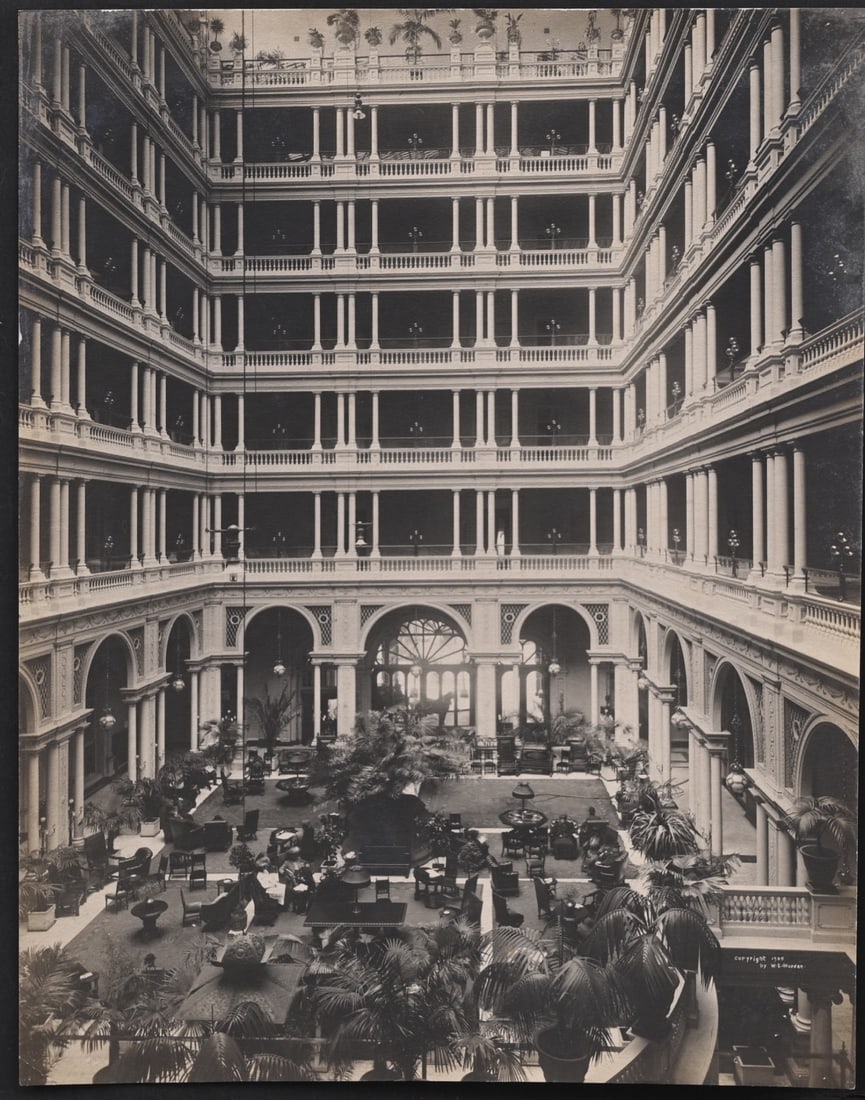 WILLIAM WORDEN Photograph of The Grand Court, Palace Hotel, San Fransisco, 1905 (1 of 4)