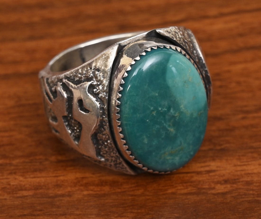 Dan Nieto Sterling Silver Ring, Zuni artist (1 of 2)