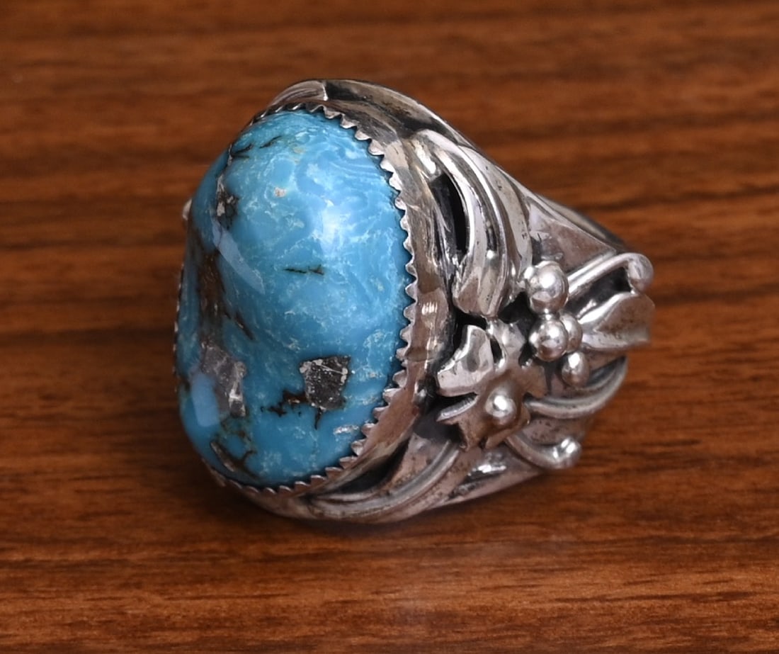 Dan Nieto Turquoise and Sterling Silver Ring, Zuni (1 of 3)