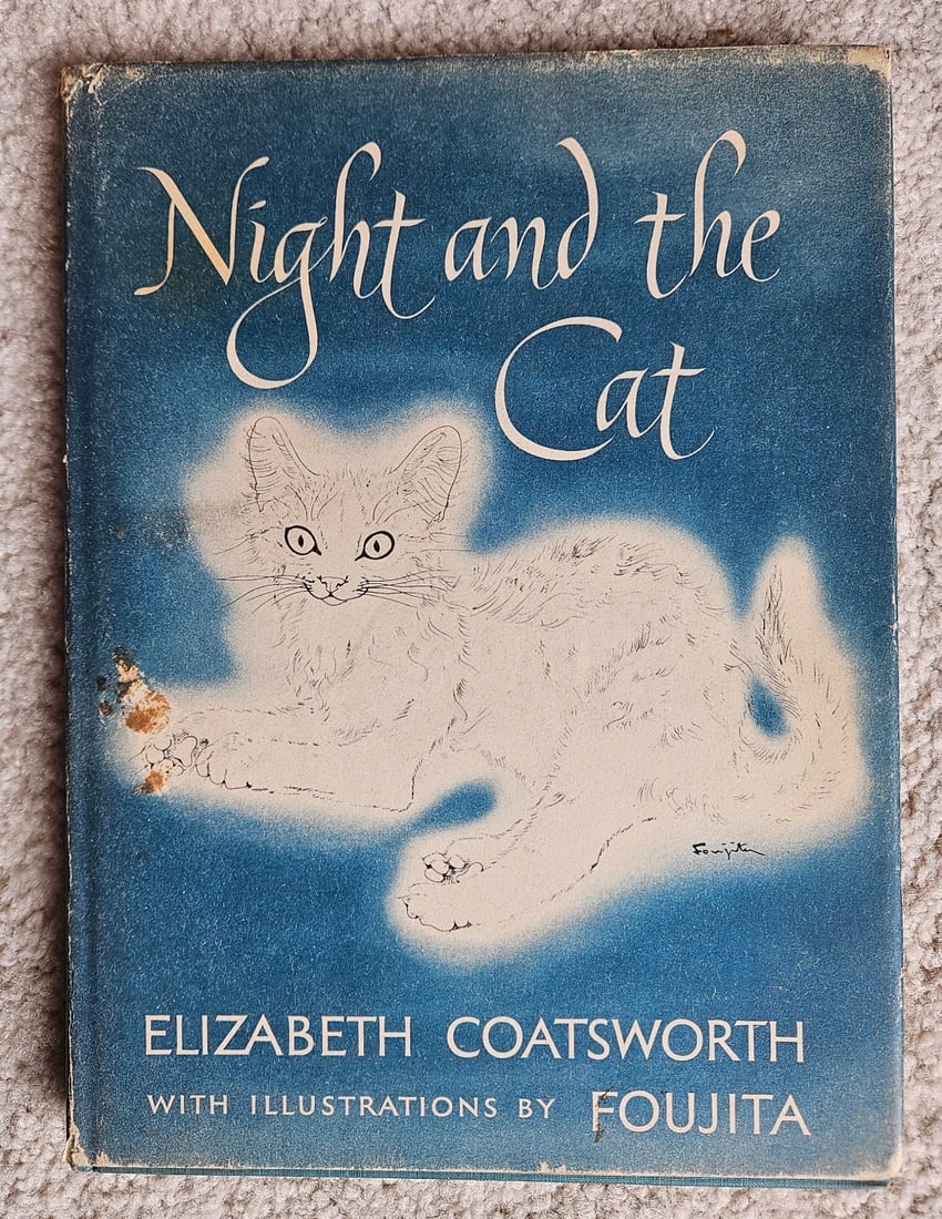 FOUJITA, Night and the Cat, by Elizabeth Coatsworth, 1950 (1 of 5)