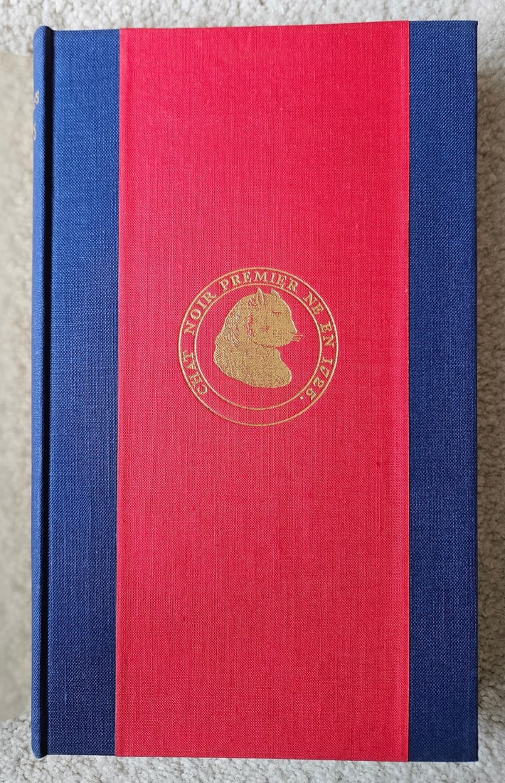 MONCRIF'S CATS; Les Chats de Francois Augustin Paradis de Moncrif: MONCRIF'S CATS; Les Chats de Francois Augustin Paradis de Moncrif Limited Edition. Number 128 of 400 copies. Signed by translator, Reginald Bretnor. Blue and red cloth, gilt. Housed in original glassi