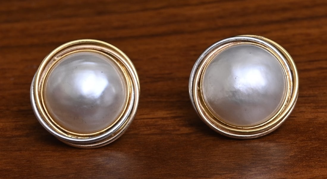 14k Gold Maube Pearl Earrings (1 of 2)