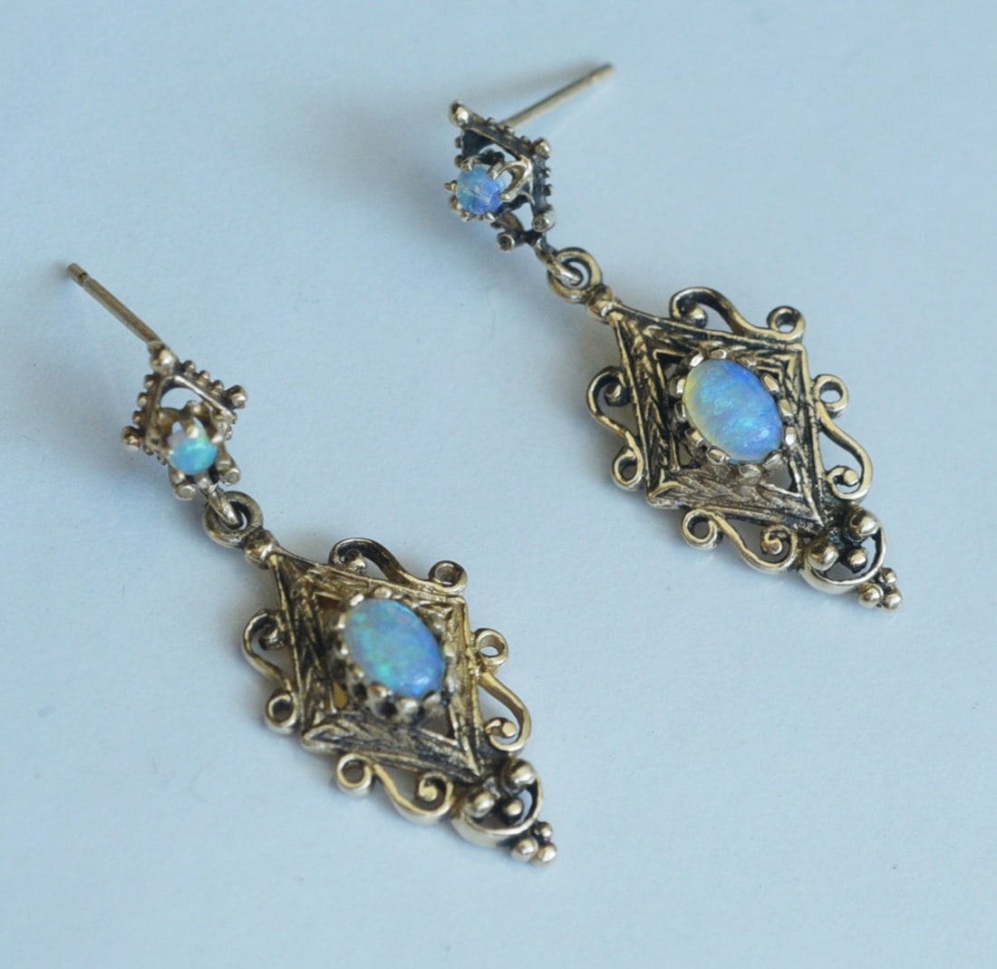 14k Gold Opal Drop Earrings (1 of 1)