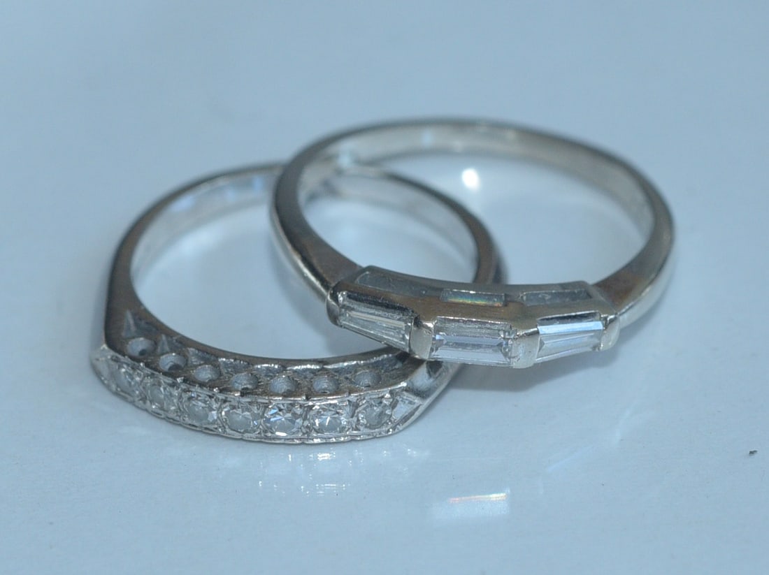 Two 14k Gold Diamond Rings (1 of 1)