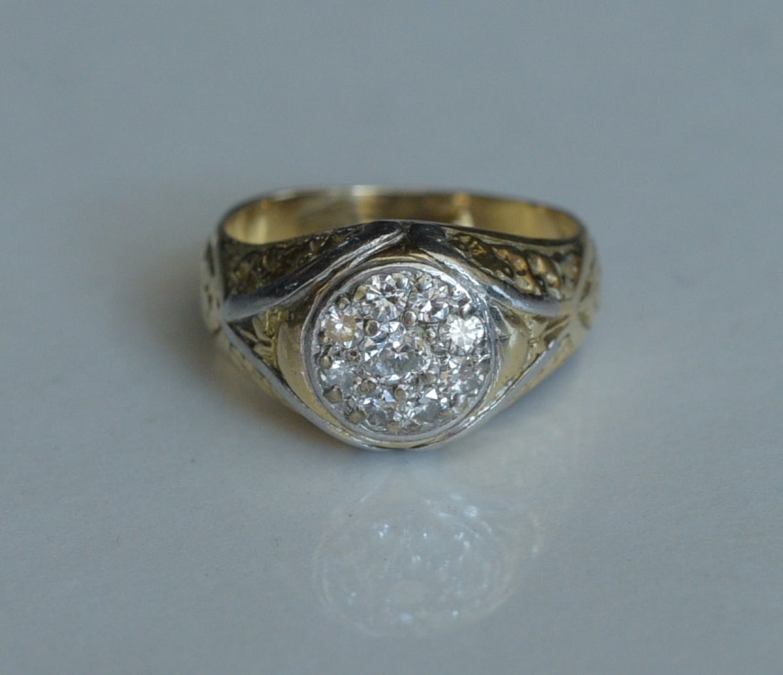 14k Gold Two Tone Diamond Ring (1 of 2)