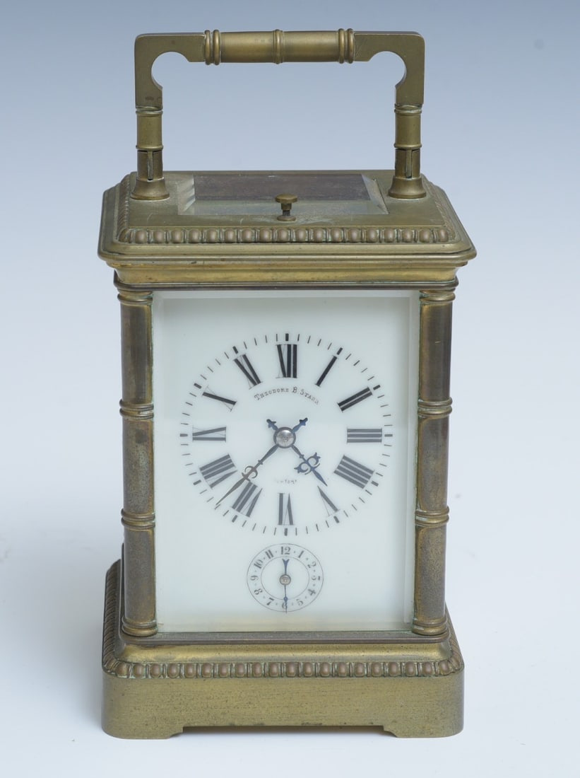 FRENCH REPEATER CARRIAGE CLOCK , retailed by Theodore Starr (1 of 7)