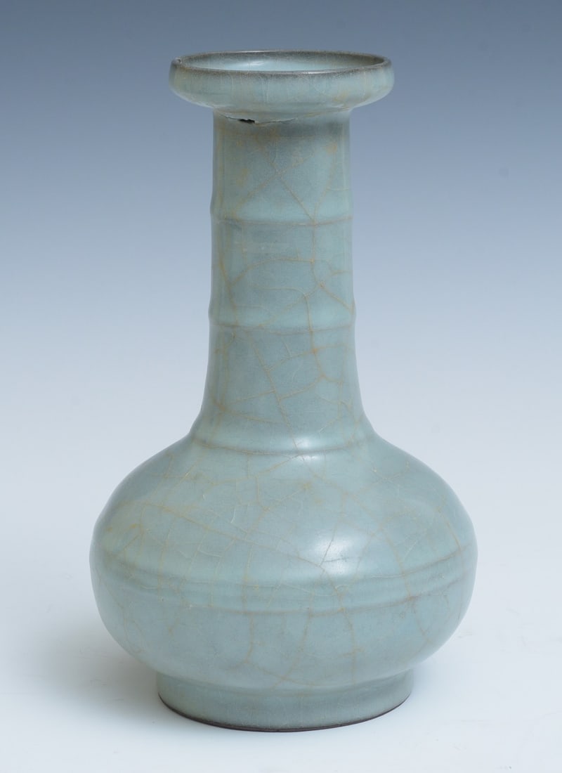 SUNG DYNASTY CRACKLE VASE with bamboo neck (1 of 6)
