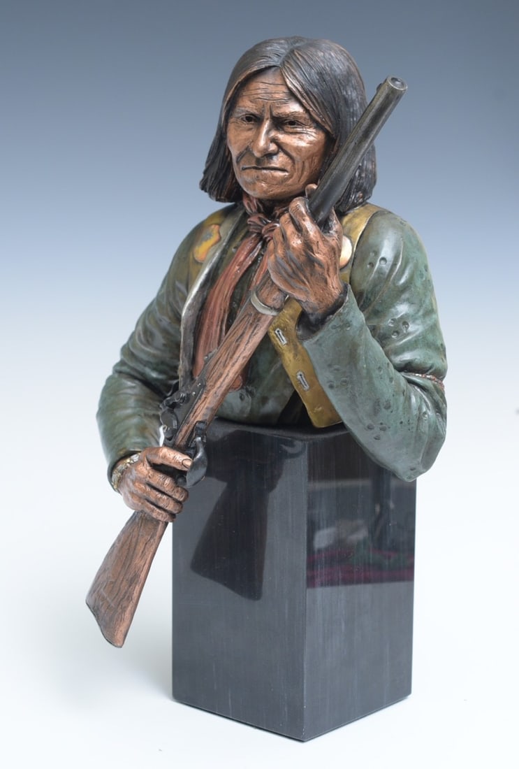 C.A. PARDELL, Bronze of Geronimo "REBELLIOUS" (1 of 4)