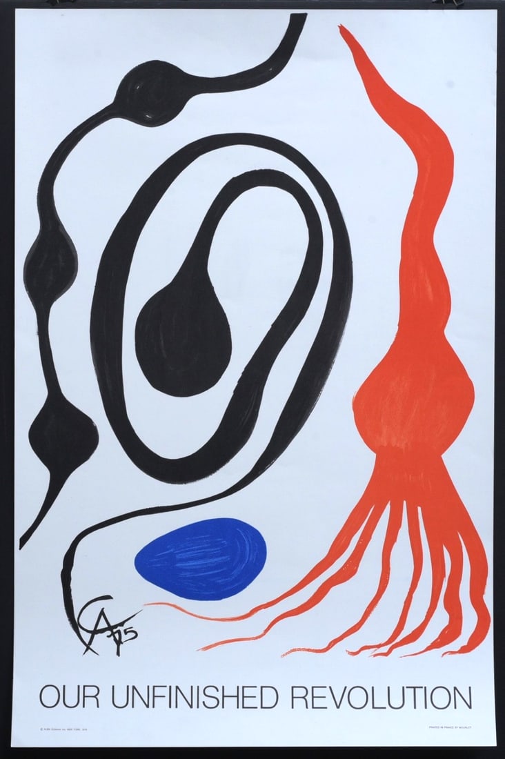 Alexander Calder Lithograph, Our Unfinished Revolution, 1976 (1 of 3)